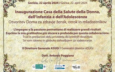 Plaketa SB Nova Gorica s podpisom generalnega direktorja ASUGI-ja
